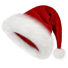 Load image into Gallery viewer, Christmas Classic Santa Hat for Kids Unisex Velvet Comfort Extra Thickness
