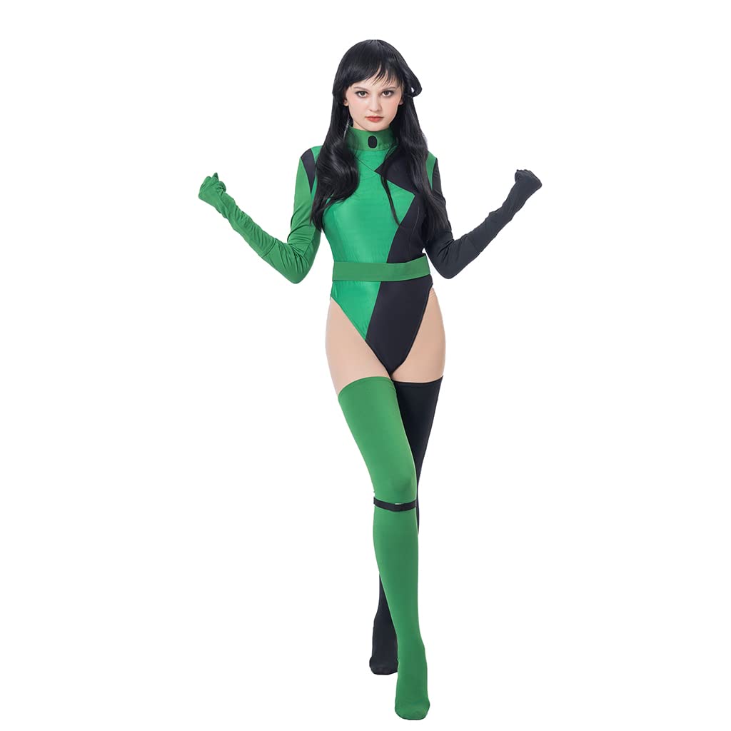 Womens Shego Adult Jumpsuit Bodysuit (XS - Extra Small Size)