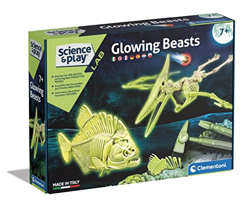Clementoni - 19311 - Science & Play - Glowing Beasts - Scientific Toys