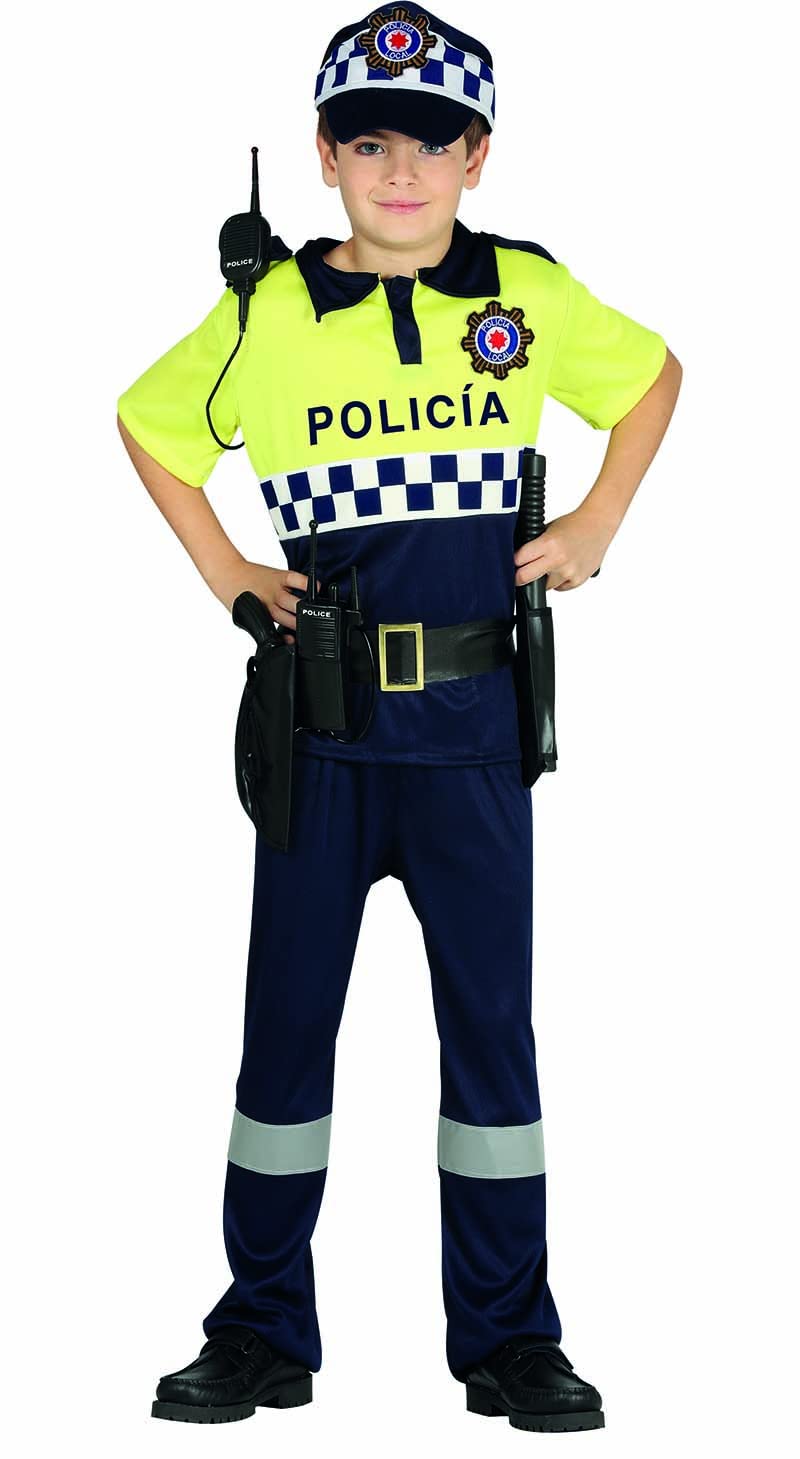 FIESTAS GUIRCA Police Cop Fancy Dress Costume Child Boy Size 3-4 Years