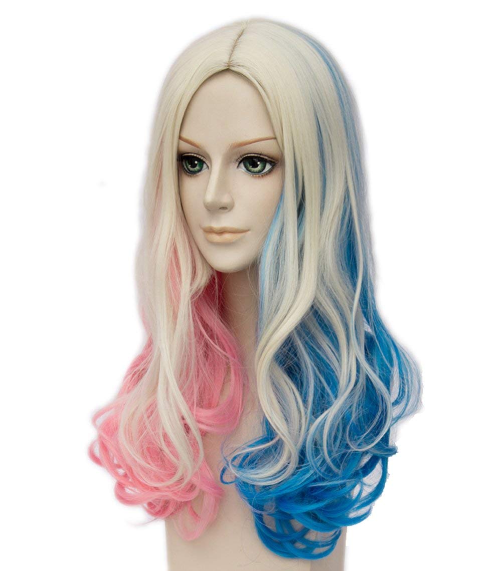eBoutik - Wig Fancy Dress Up Hair Piece Wigs  - (Pink & Blue Cartoon Style)