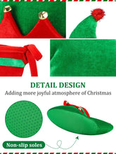 Load image into Gallery viewer, Christmas Santa Elf Shoes and Christmas Hat Accessory Set (21 cm/ 8 Inch)
