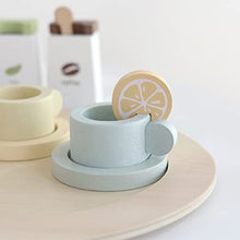 Load image into Gallery viewer, Nunukids 20 piece Wooden Tea Set (Teapot lid doesn&#39;t fit on properly)
