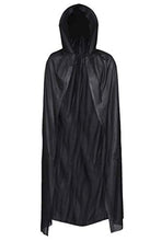 Load image into Gallery viewer, Adult Black Cape with Hood (Dracula Cape) One Size
