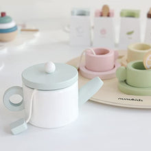 Load image into Gallery viewer, Nunukids 20 piece Wooden Tea Set (Teapot lid doesn&#39;t fit on properly)
