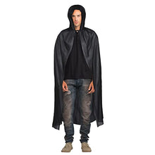 Load image into Gallery viewer, Adult Black Cape with Hood (Dracula Cape) One Size
