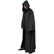 Load image into Gallery viewer, Mens Hooded Tunic Cloak, (S, Black)
