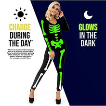 Load image into Gallery viewer, Morph - Skeleton Bodysuit Adult Glow In The Dark  - (Small size 8-10)
