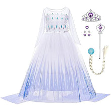 Load image into Gallery viewer, LiUiMiY Girls Princess Costumes Dress up for Halloween Carnival Chiristmas White, 3-4 Years (Tag 110)
