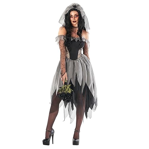 Morph Womens Zombie Bride Costume (Large) (16-18 Size)