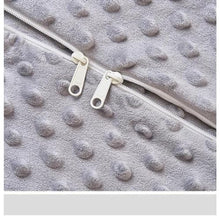 Load image into Gallery viewer, DocraShop Ltd Winter Baby Sleeping Bag (wearable) 2.5 tog, 6-12 months Soft &amp; Snug for Warmth &amp; Comfort (Blue Minky Dot pattern)
