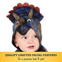 Load image into Gallery viewer, PRETEND TO BEE Baby Triceratops Dinosaur World Book Day Fancy Dress Costume for Kids/Toddlers, Official Natural History Museum, Onesie, 2-3 Years
