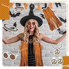 Load image into Gallery viewer, Woman&#39;s Hippie Costume and  Accessories, 70s Fancy Dress Hippy Set (Medium Size)
